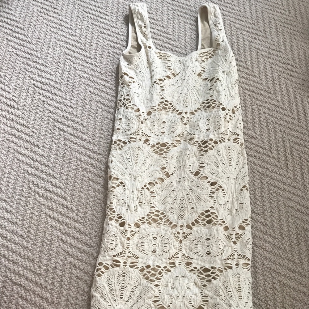 Free people white lace shell dress